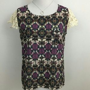 Xhilaration | High Low Lace Blouse (NWOT)